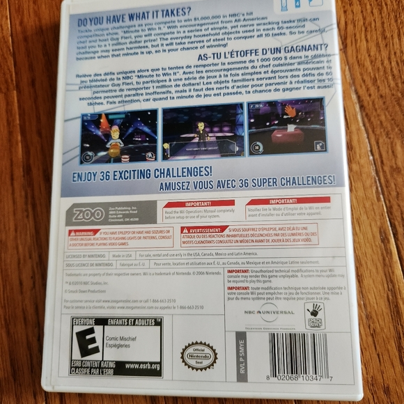 Minute To Win It Wii Game - Picture 3 of 5